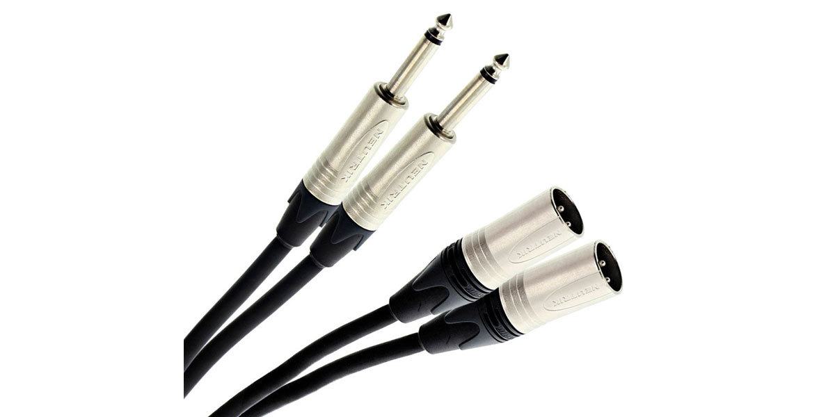 Plugger Cable bretelle 2 Jack Mâle / 2 XLR Mâle (0,6 